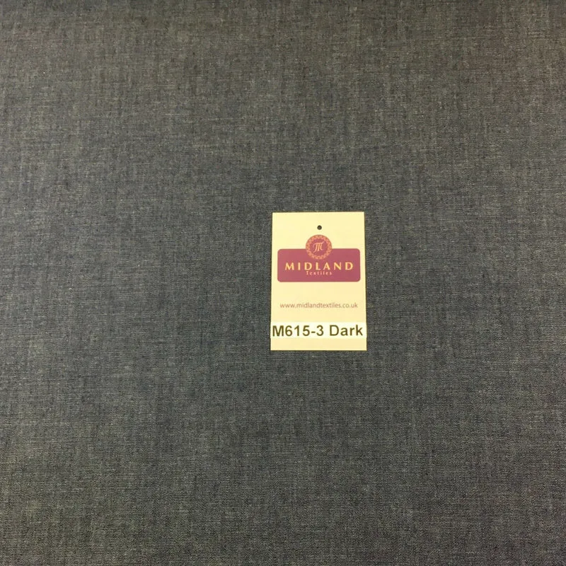4oz Washed Denim Light-medium-dark blue 100% Cotton Fabric 146cm wide M615 Mtex