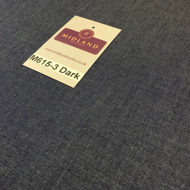 4oz Washed Denim Light-medium-dark blue 100% Cotton Fabric 146cm wide M615 Mtex