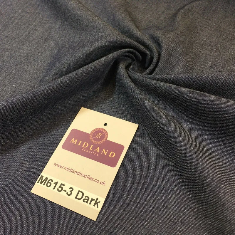 4oz Washed Denim Light-medium-dark blue 100% Cotton Fabric 146cm wide M615 Mtex