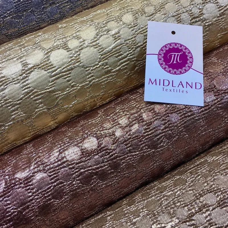 Metallic Foil Lame Fabric 1 way stretch 58" wide M602 Mtex