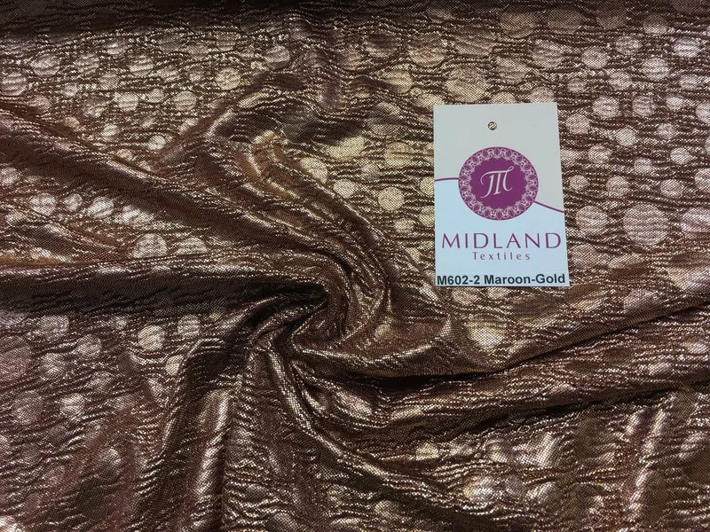 Metallic Foil Lame Fabric 1 way stretch 58" wide M602 Mtex