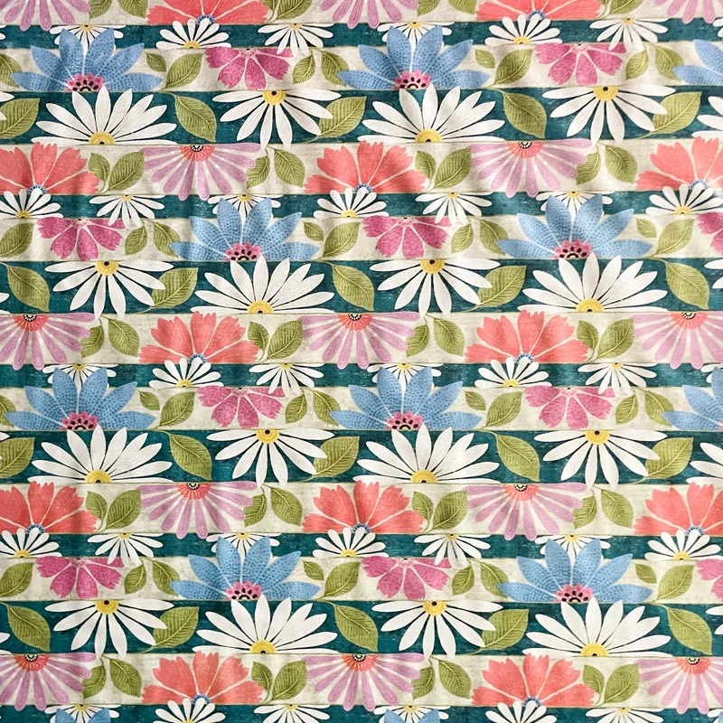Wachstuch Tischdecke C144141 Blumen Blüten gestreift modern floral Sommer eckig rund oval