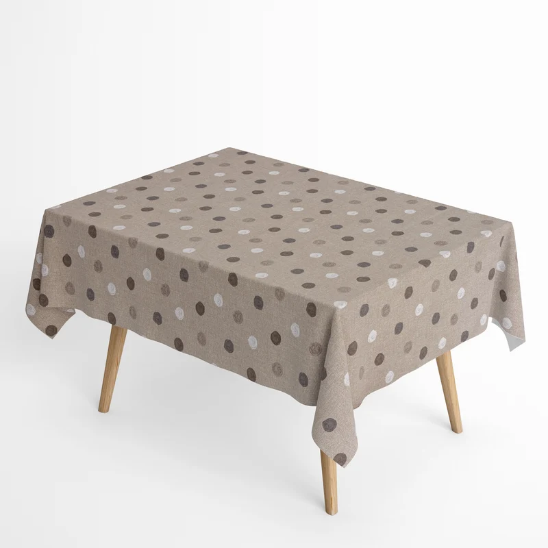 textile Tischdecke Jacquard beschichtete Baumwolle DALI Punkte eckig rund oval