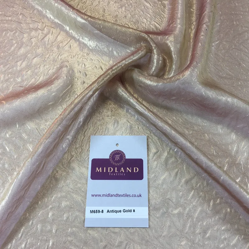 Lightweight Marble Gold Shimmer embossed foil Chiffon fabric 58" wide M659 Mtex