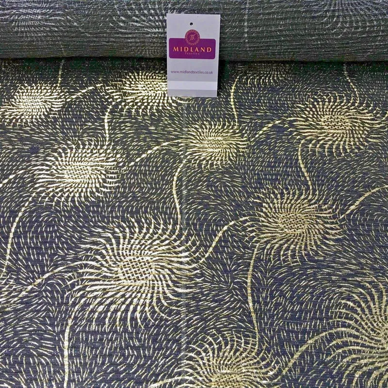 Two Tonal Pleated 1 way stretch Light Weight Gold Foil mesh Fabric 58" ME883
