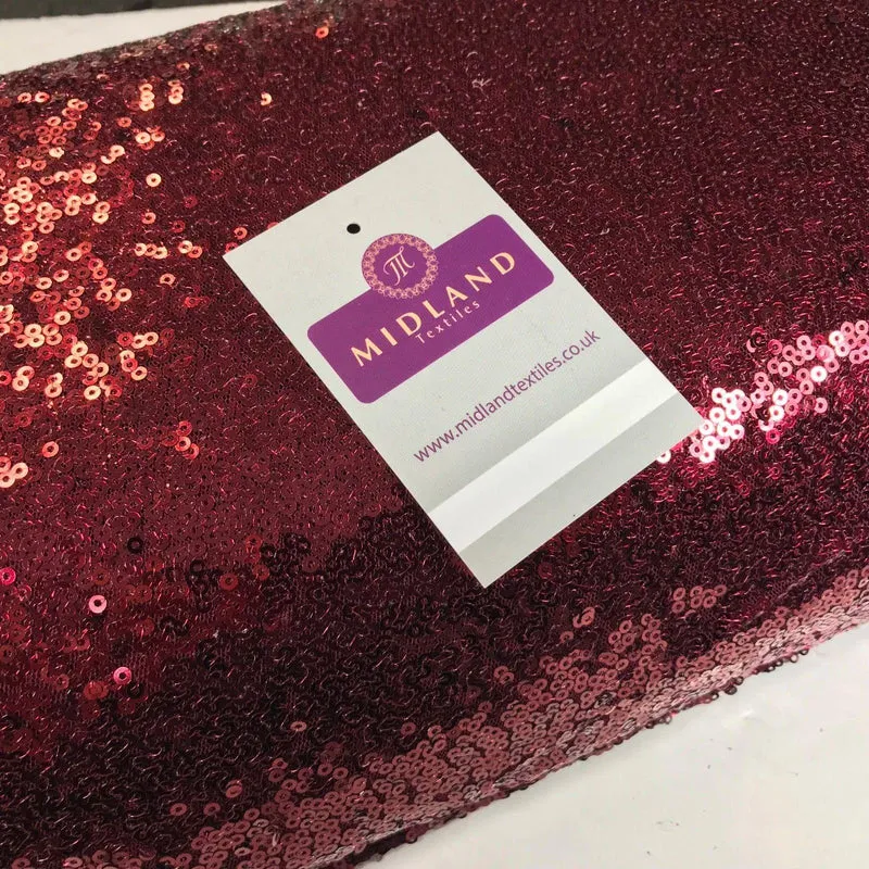 Sensational 3mm Sewn On allover Sequins On Net Fabric 48" Wide Dress Fabric M79 Mtex