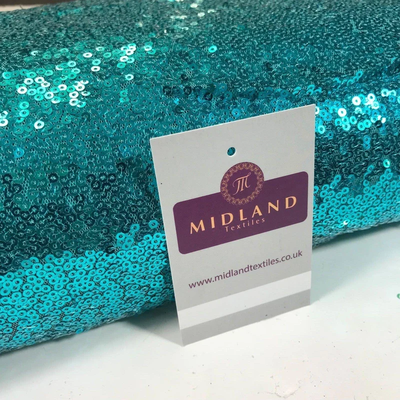 Sensational 3mm Sewn On allover Sequins On Net Fabric 48" Wide Dress Fabric M79 Mtex