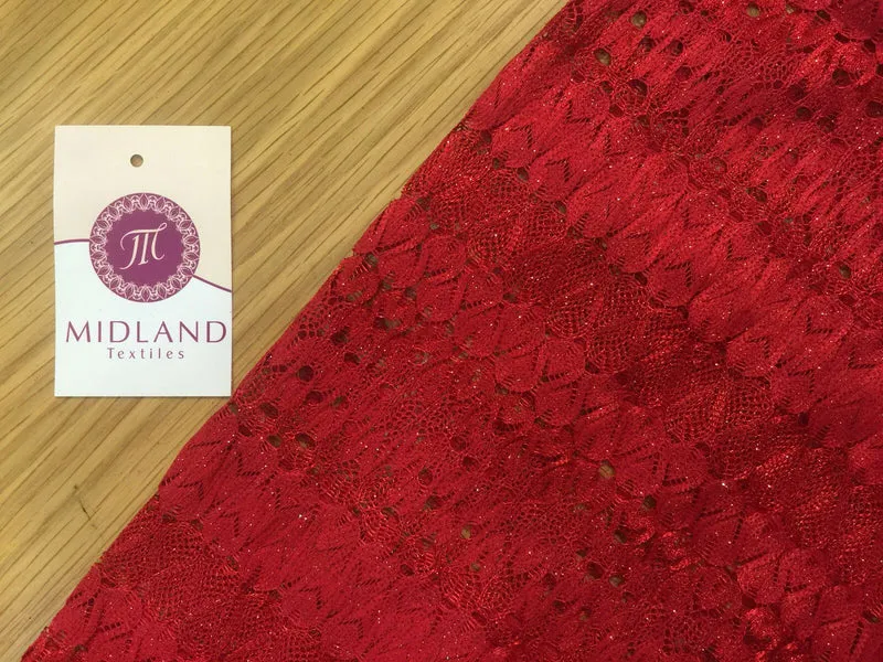 Glitter 3d crochet Lace 58" M186-1 & 2 Mtex