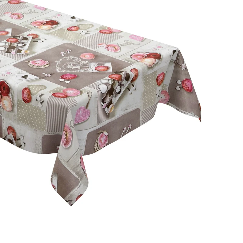 Wachstuch Tischdecke B9032-01 Rosenblüten Love eckig rund oval