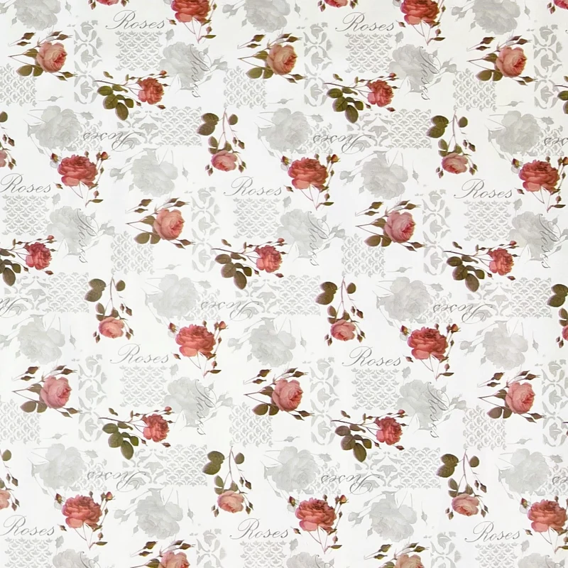 Wachstuch Tischdecke B9054-02 rosa Rosen Blüten eckig rund oval