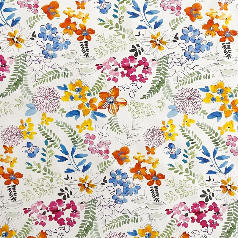 Wachstuch Tischdecke B6031-01 Sommer Blumen Gartenparty floral eckig rund oval