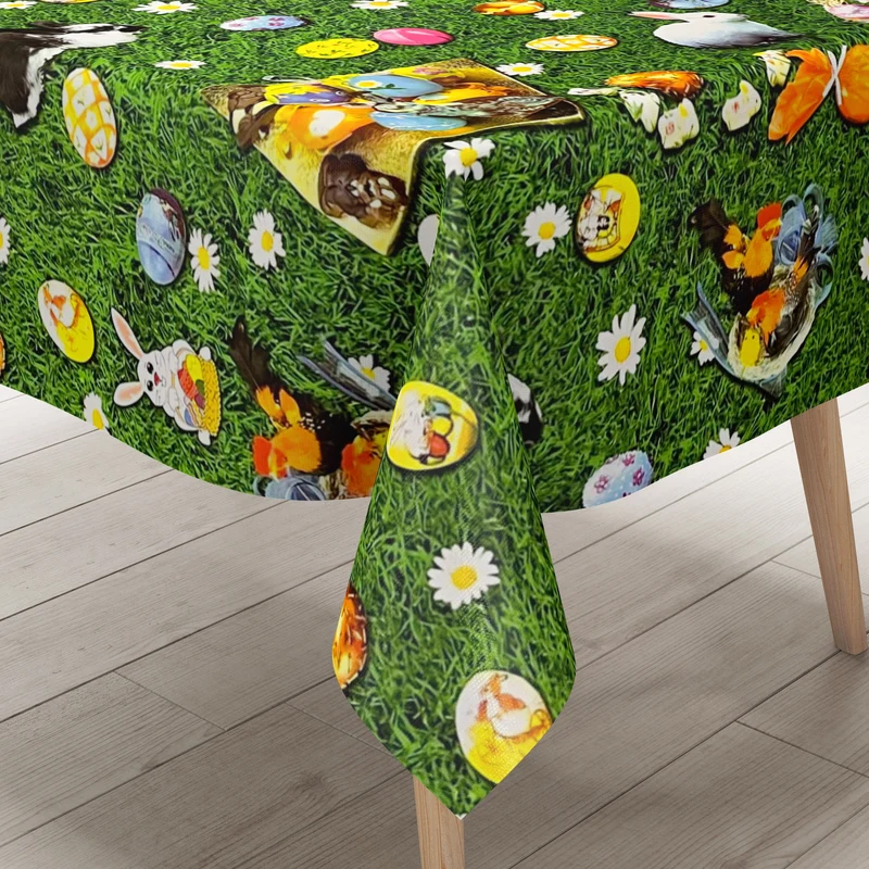 Wachstuch Tischdecke Meterware K764-1 Ostern Osterei Wiese eckig rund oval