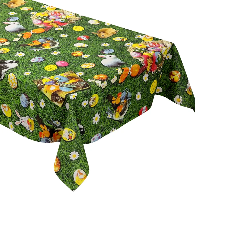 Wachstuch Tischdecke Meterware K764-1 Ostern Osterei Wiese eckig rund oval