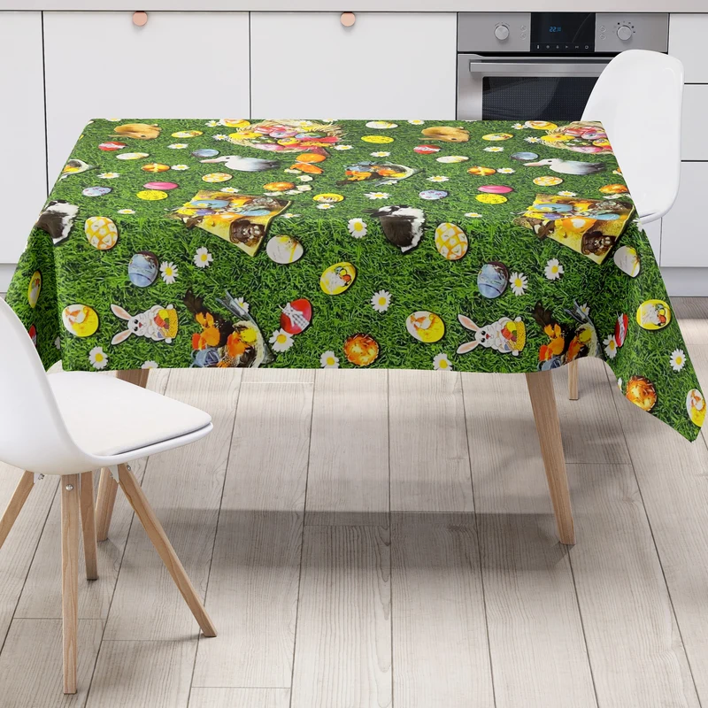 Wachstuch Tischdecke Meterware K764-1 Ostern Osterei Wiese eckig rund oval