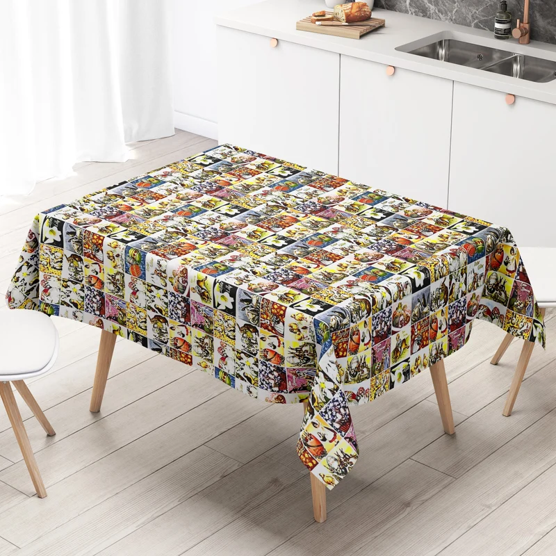 Wachstuch Tischdecke Meterware K837-1 Ostern HAPPY ESATER nostalgisch eckig rund oval