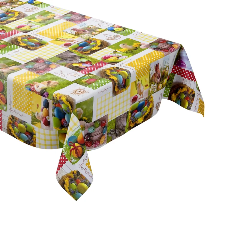 Wachstuch Tischdecke Meterware 01360-00 Ostern Osterei Küken eckig rund oval
