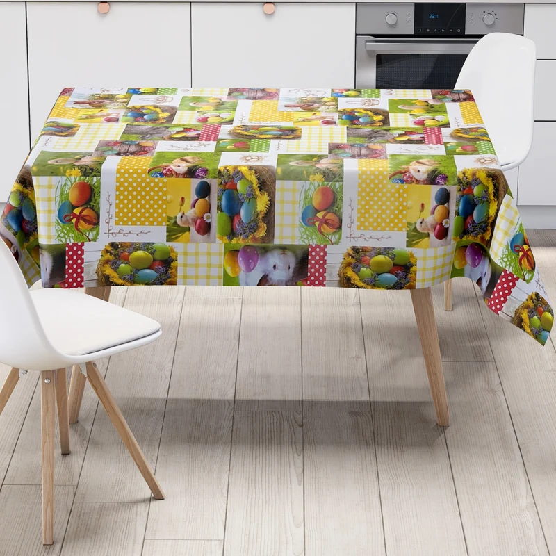 Wachstuch Tischdecke Meterware 01360-00 Ostern Osterei Küken eckig rund oval