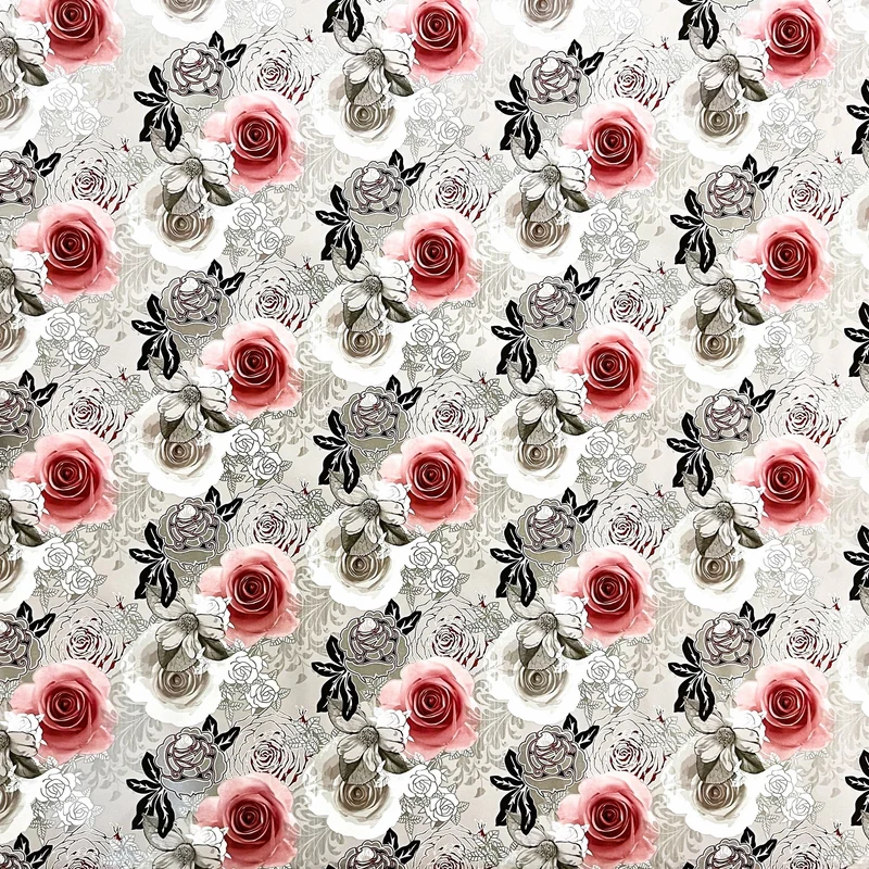 Wachstuch Tischdecke Meterware K129D Rosen Blüten Garten eckig rund oval