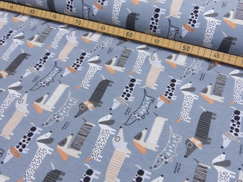 Dekostoff - Dackel - 10 cm