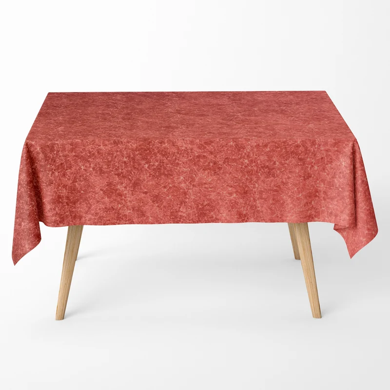 Tischdecke aus Baumwolle mit Teflonbeschichtung marmoriert rot Größe wählbar abwischbar