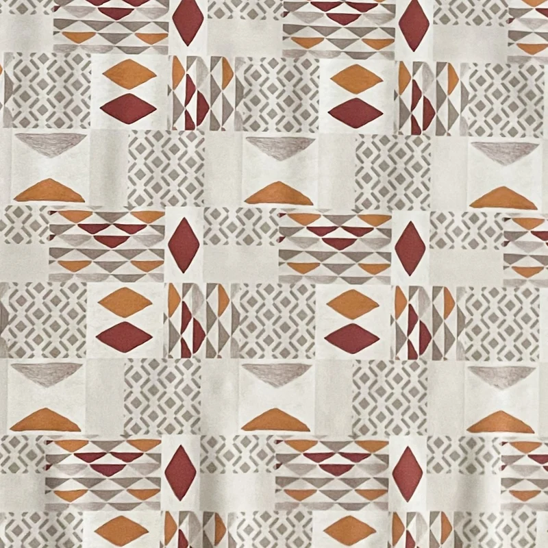 Wachstuch Wachstuchtischdecke 01571-01 Dreieck Geometrie retro orange rot eckig rund oval abwischbar