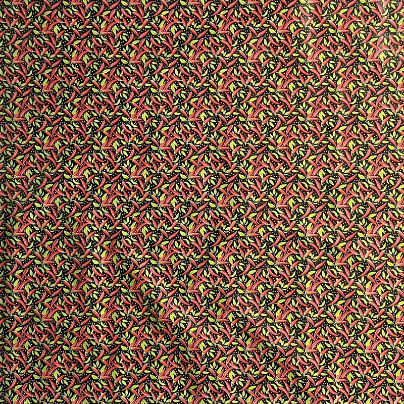 Wachstuch Tischdecke 06190-01 Peperoni Küche schwarz eckig rund oval
