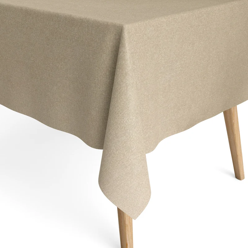 textile Tischdecke Jacquard beschichtete Baumwolle FB FORMENTERA 004 beige eckig rund oval