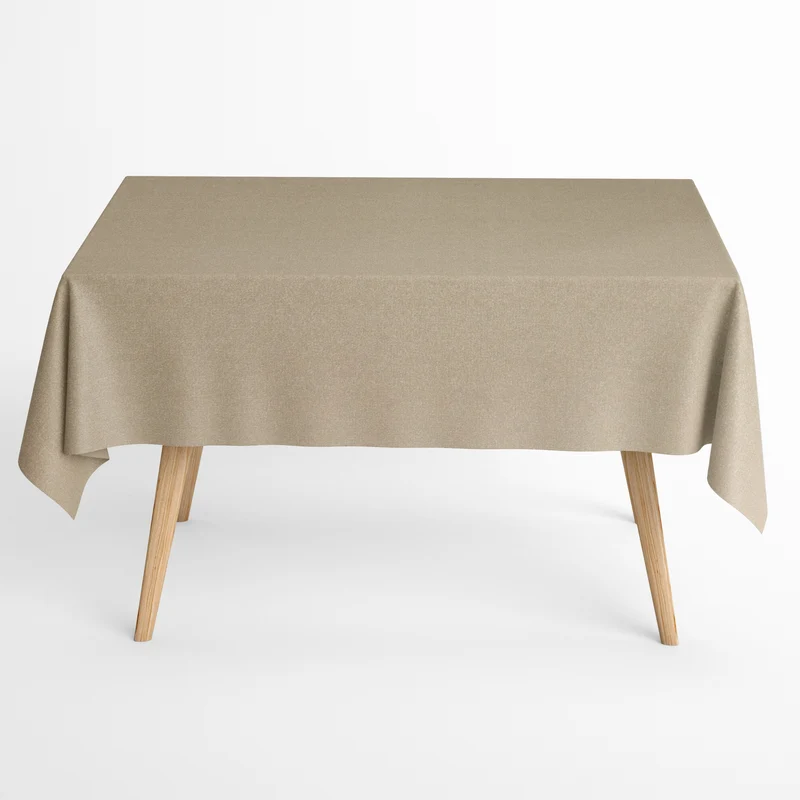 textile Tischdecke Jacquard beschichtete Baumwolle FB FORMENTERA 004 beige eckig rund oval