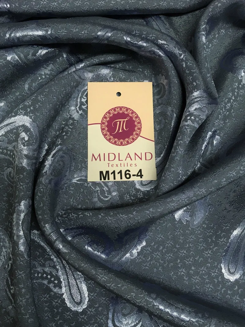 Two-Tone Paisley Satin Jacquard Dress Fabric, 58 in Wide, M116