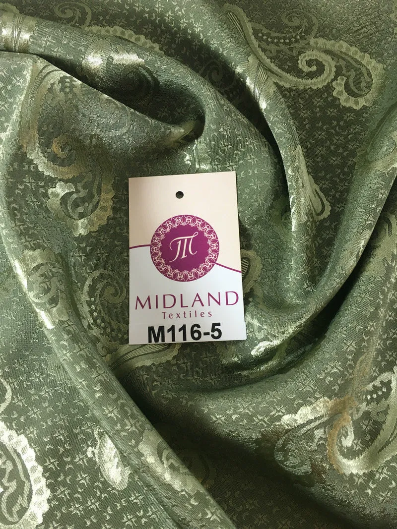 Two-Tone Paisley Satin Jacquard Dress Fabric, 58 in Wide, M116