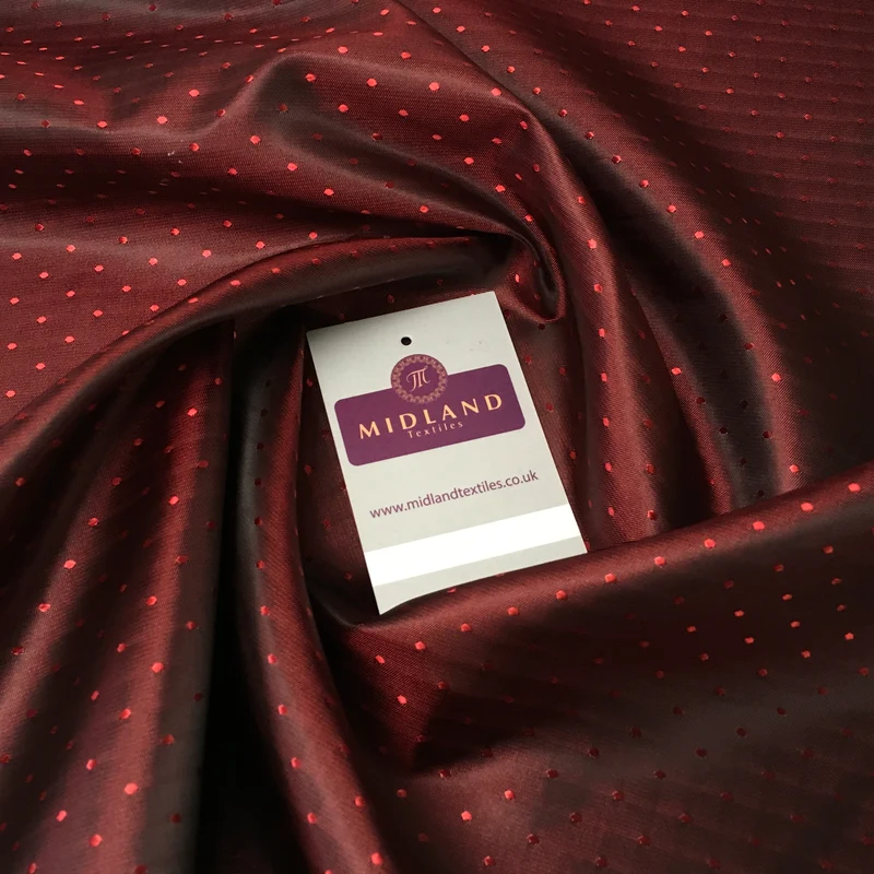 Two Tone Cationic Dobby Spotted Jacquard Lining Fabric 60" Wide MK857 Mtex