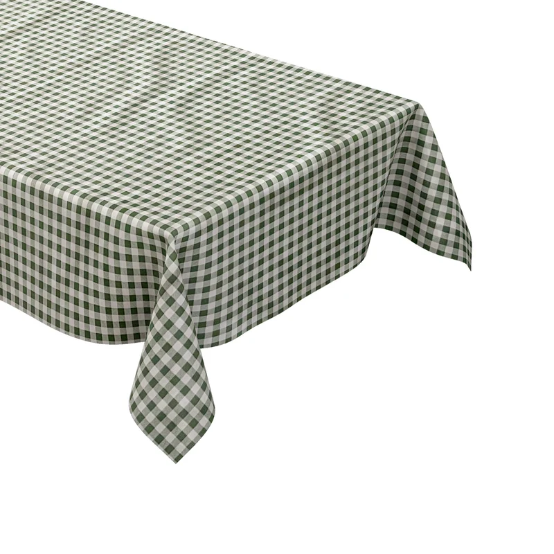 Wachstuch Tischdecke B1567-04 grün vichy kariert Karo Landhaus eckig rund oval Meterware