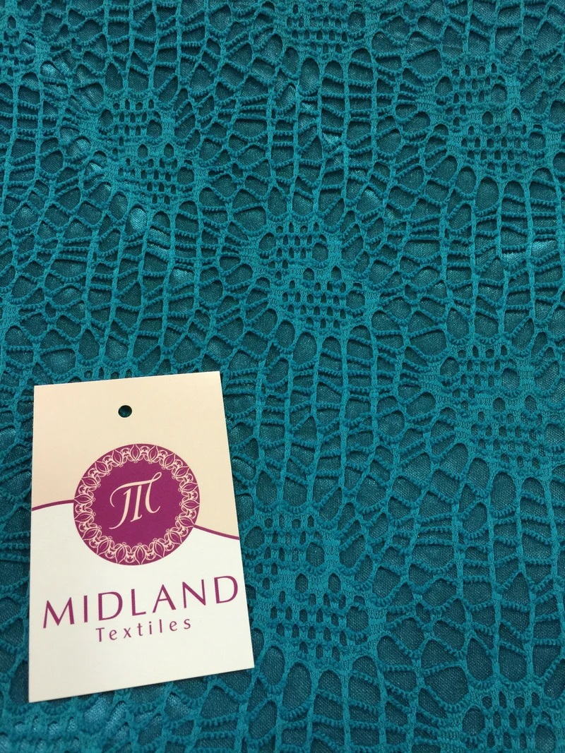 Exquisite Floral Satin Backed Bonded Lace Net - 58" Wide - 1 Way Stretch M10
