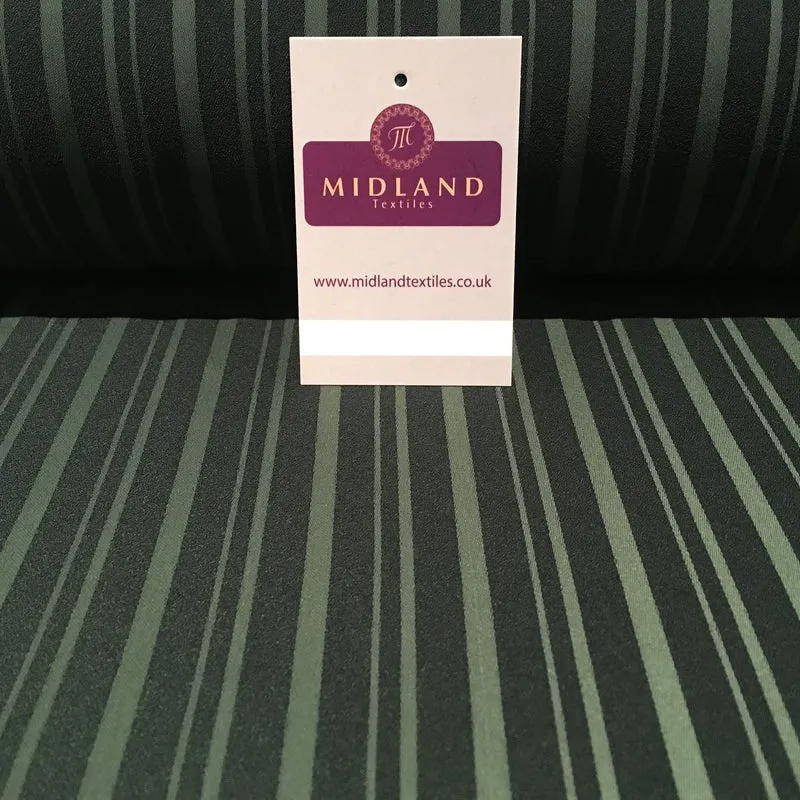 Striped Plain Heavy Georgette Fabric For Suiting & Abaya 58" M18