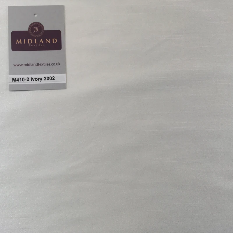Faux Dupion Raw Silk Fabric - 100% Polyester Plain - Width 159cm/58" M410