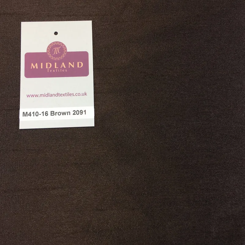 Faux Dupion Raw Silk Fabric - 100% Polyester Plain - Width 159cm/58" M410
