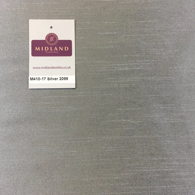Faux Dupion Raw Silk Fabric - 100% Polyester Plain - Width 159cm/58" M410