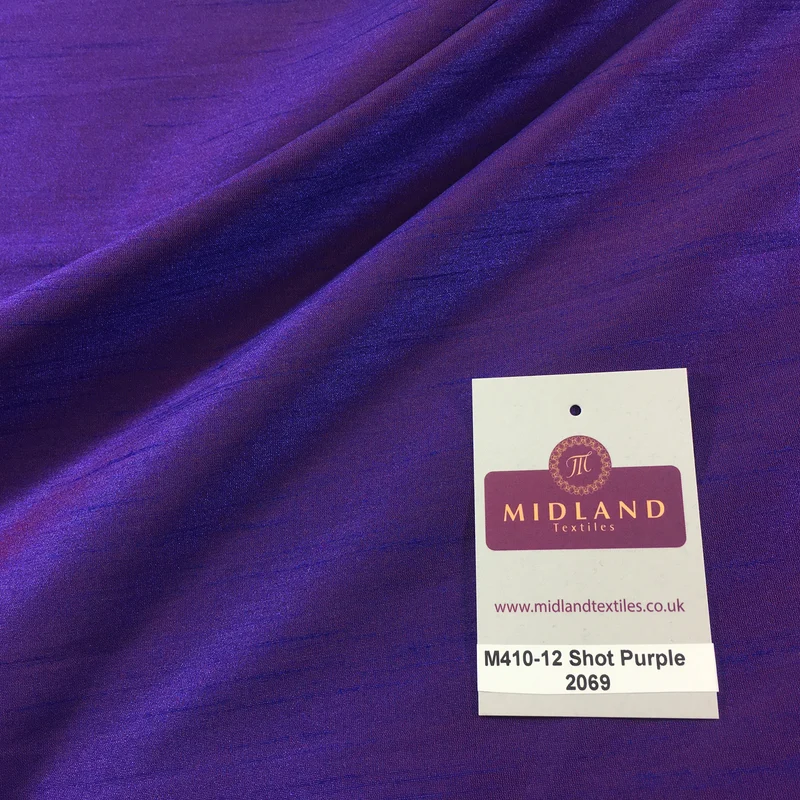 Faux Dupion Raw Silk Fabric - 100% Polyester Plain - Width 159cm/58" M410