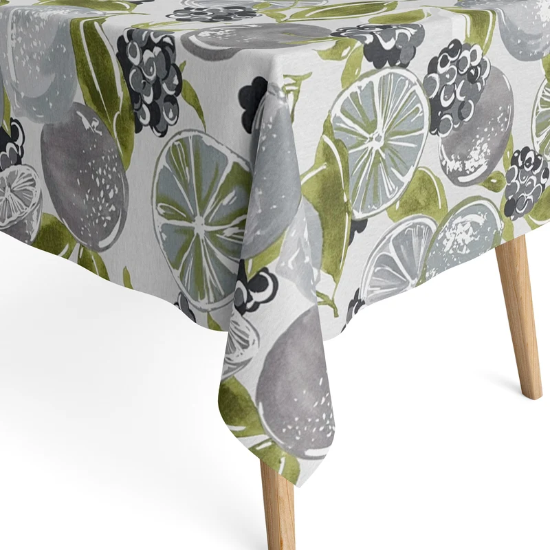 textile Tischdecke Jacquard beschichtete Baumwolle OTEIZA Früchte Zitrone eckig rund oval