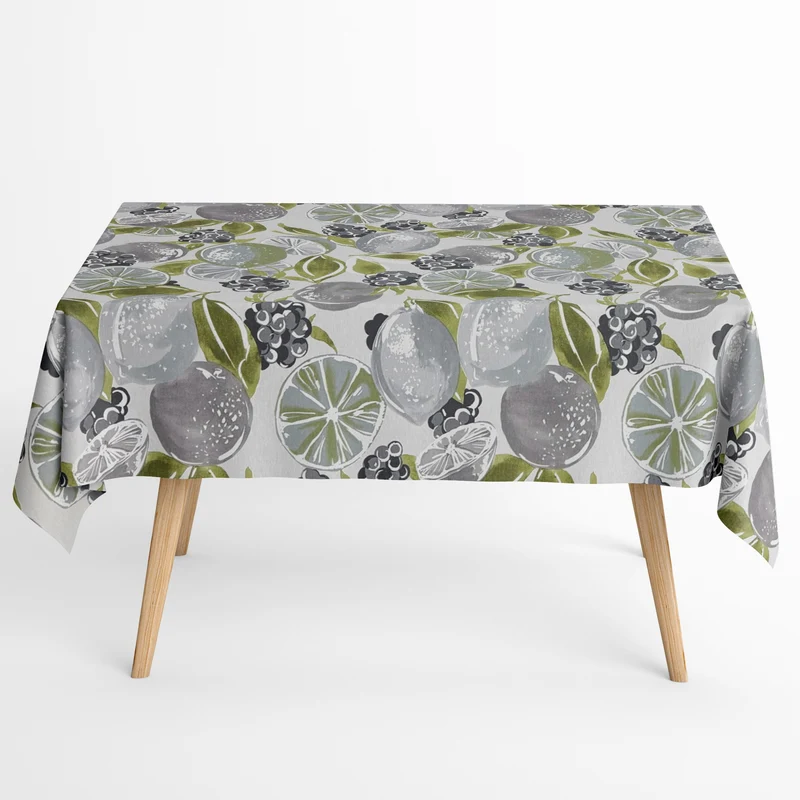 textile Tischdecke Jacquard beschichtete Baumwolle OTEIZA Früchte Zitrone eckig rund oval