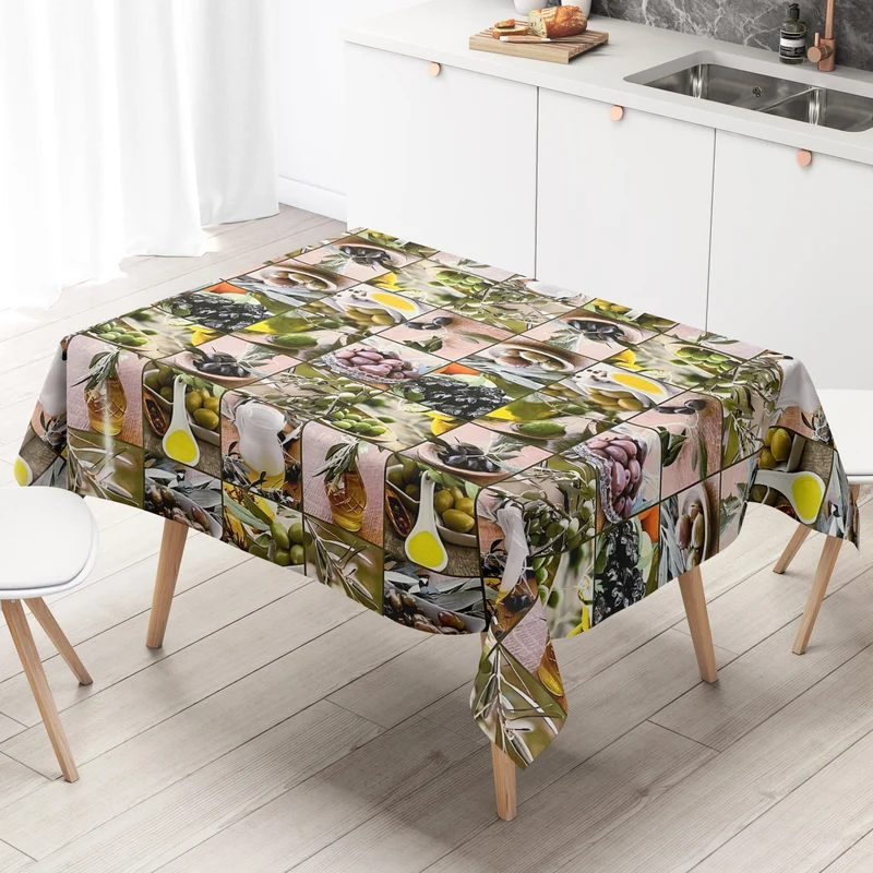 Wachstuch Tischdecke K111A Provence Oliven Öl mediterran eckig rund oval