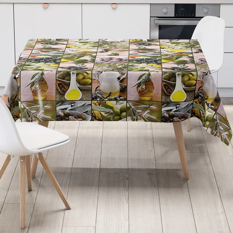 Wachstuch Tischdecke K111A Provence Oliven Öl mediterran eckig rund oval