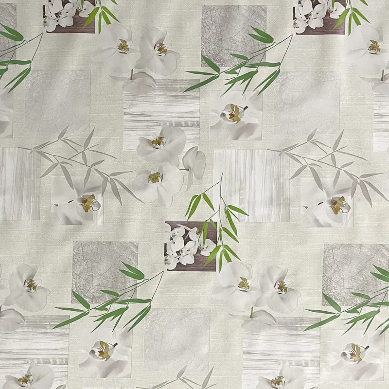 Wachstuch Tischdecke C147380 Orchideen auf Holz eckig rund oval