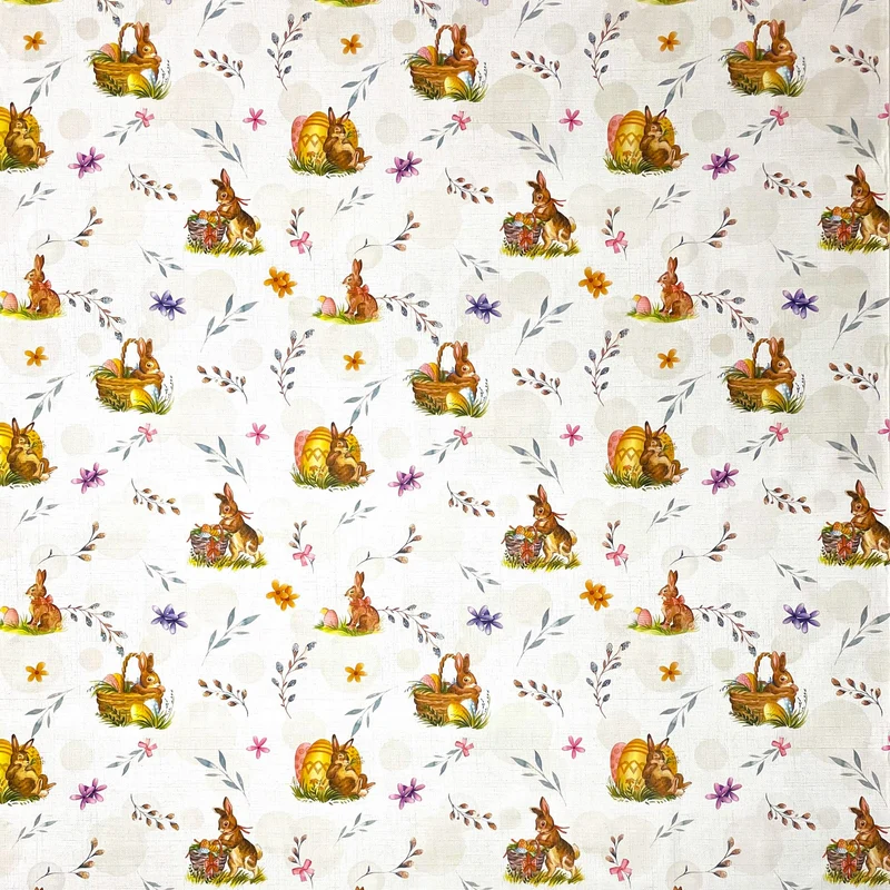 Wachstuch Tischdecke geprägt P1150-1 Ostern Osterhase Osterei eckig rund oval