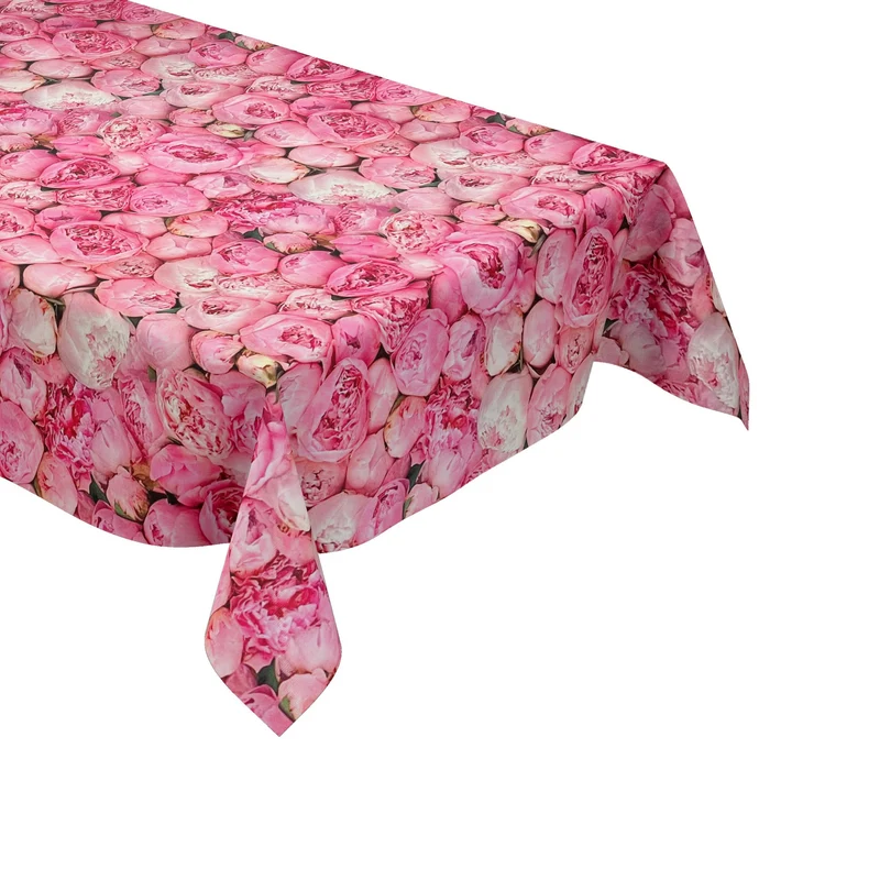 Wachstuch Tischdecke Meterware K-ML3203 Pfingstrosen Frühjahr eckig rund oval