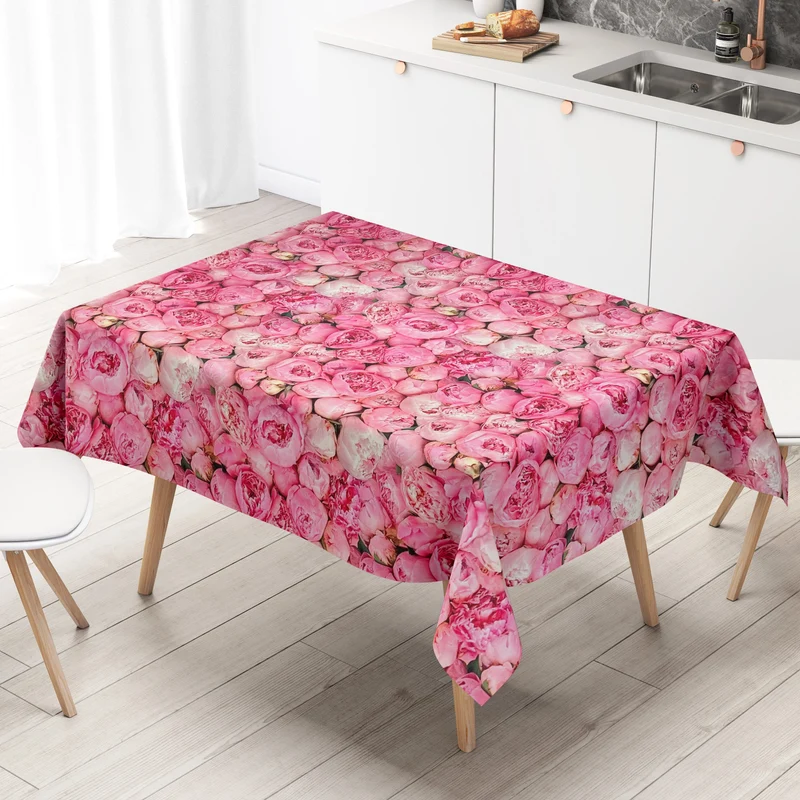 Wachstuch Tischdecke Meterware K-ML3203 Pfingstrosen Frühjahr eckig rund oval