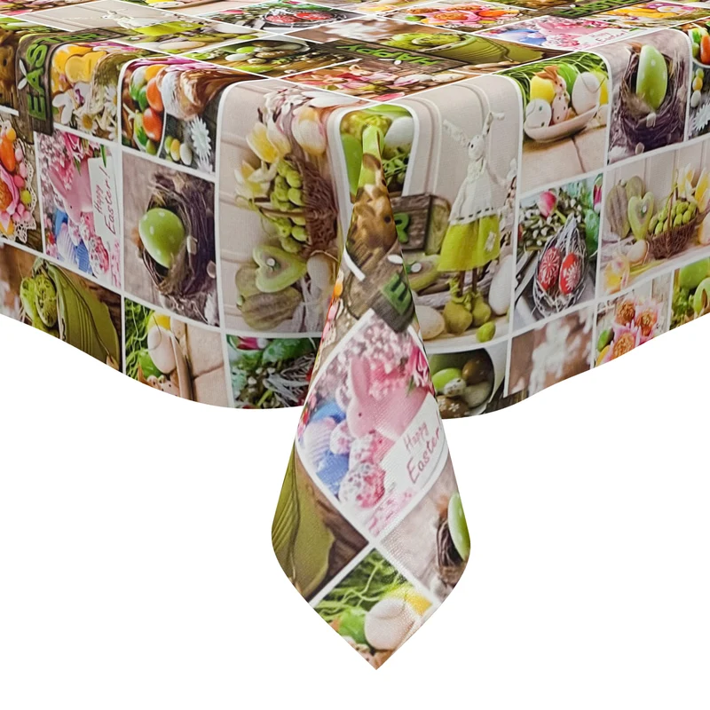 Wachstuch Tischdecke Meterware P1091-1 HAPPY EASTER Ostern eckig rund oval