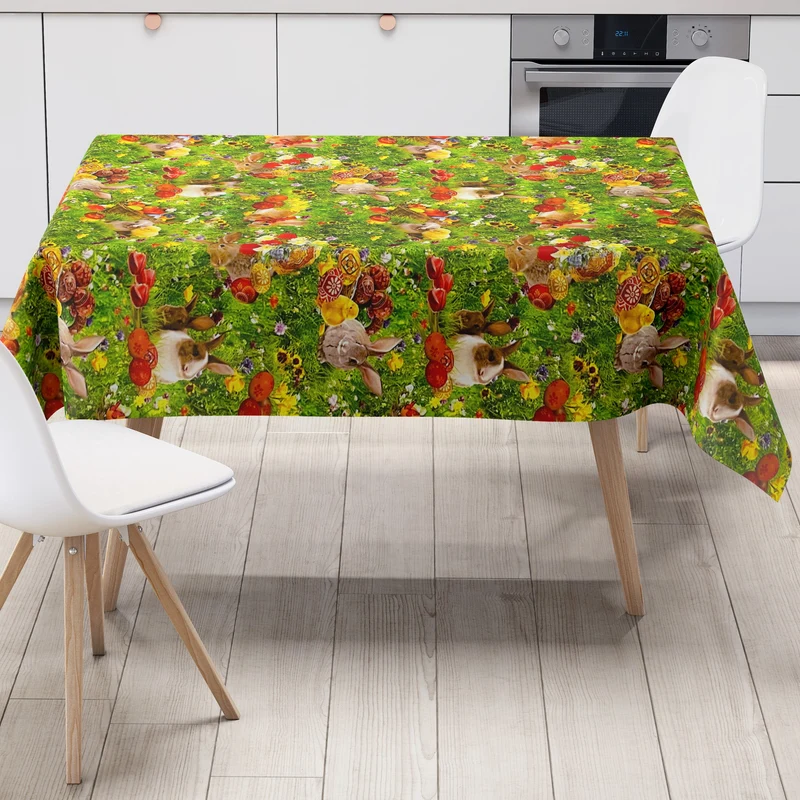 Wachstuch Tischdecke Meterware 01002-00 Ostern Osterhase Ostereier eckig rund oval