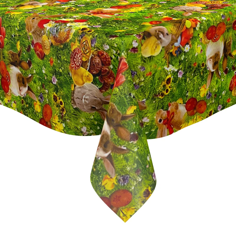 Wachstuch Tischdecke Meterware 01002-00 Ostern Osterhase Ostereier eckig rund oval