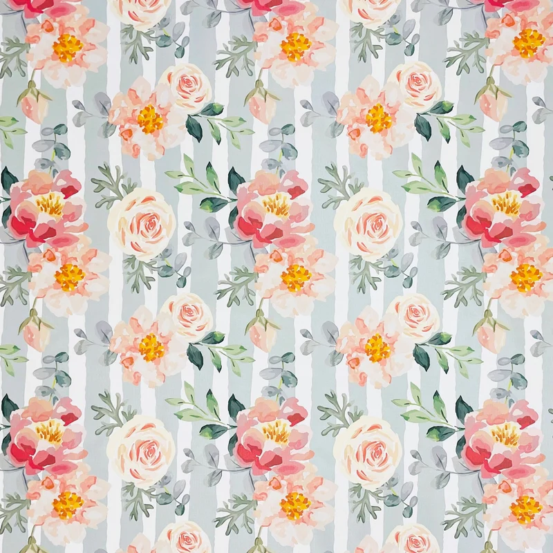 Wachstuch Tischdecke geprägt M19626 Rosen Blüten gestreift eckig rund oval